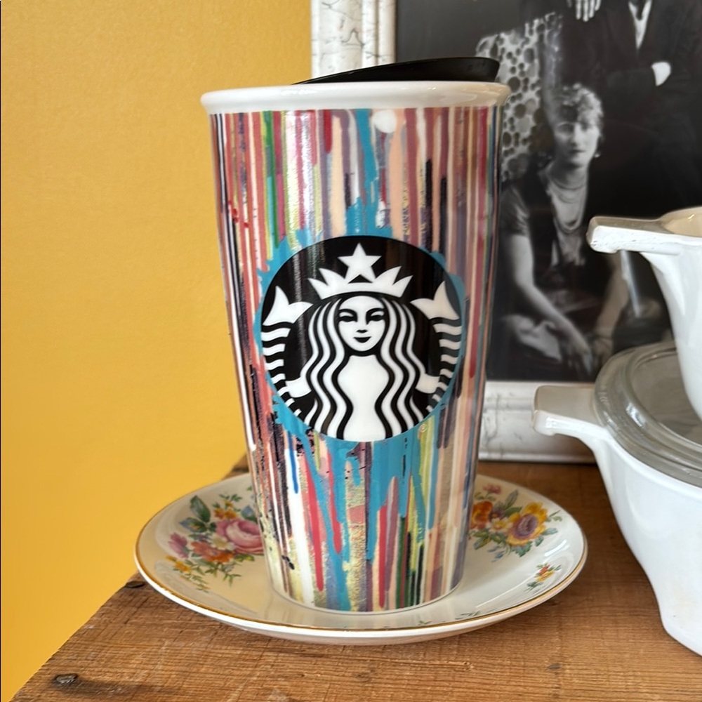 Starbucks rate paint drip Ceramic Coffee Mug